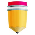 Yellow color pencils vector isolated illustration  on white background. Royalty Free Stock Photo